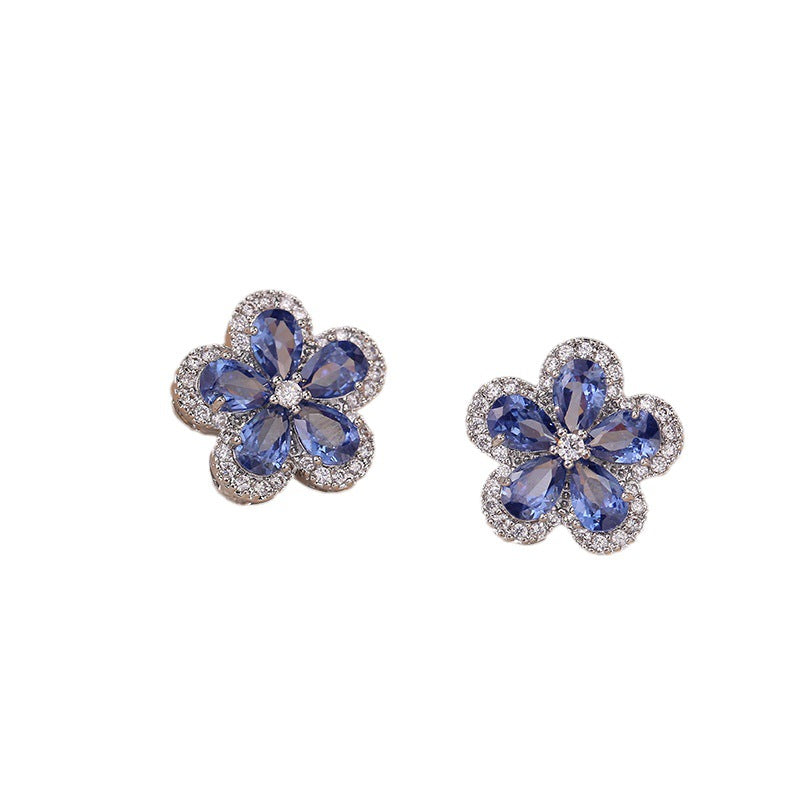 Floral Zircon Petal Necklace